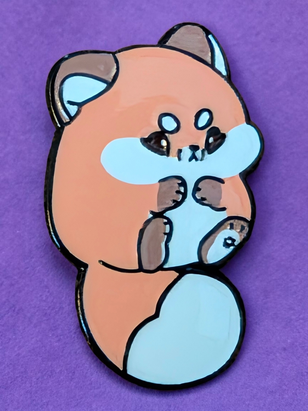 Chubby Cranky Fox Enamel Pin